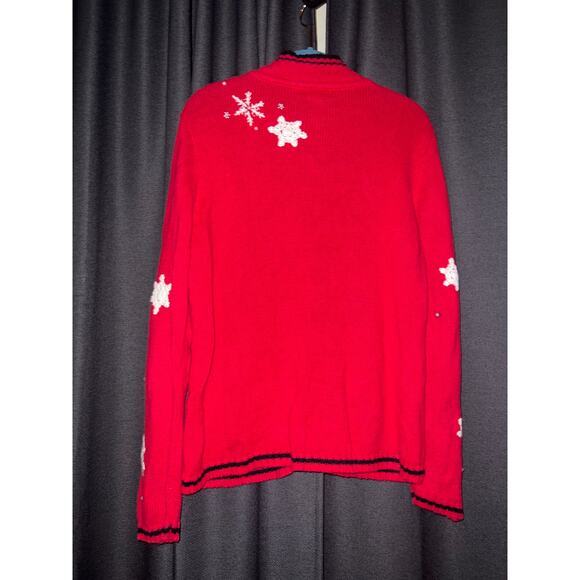 Ugly Christmas Sweater Cardigan Xmas Size Medium - Picture 3 of 3